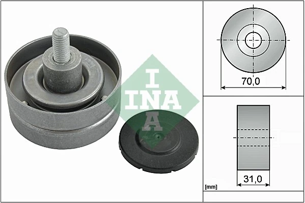Deflection/Guide Pulley, V-ribbed belt